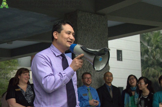 课间操间隙招生官们与剑桥学子见面